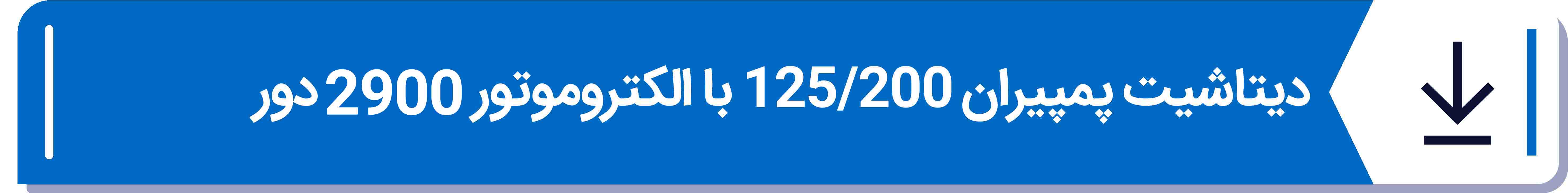 دیتاشیت پمپیران 125 -200 با الکتروموتور  2900 دور